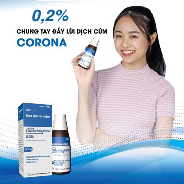 Nước súc miệng  CHLORRHEXIDINE 0,2%