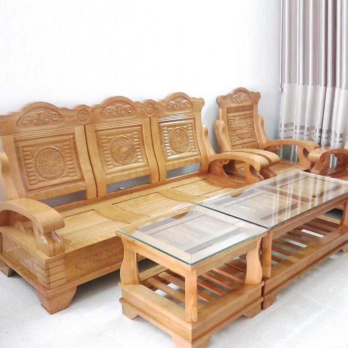 Bộ bàn ghế gỗ phòng khách 5 món gỗ sồi ,BỘ BÀN GHẾ GỖ,BỘ BÀN ĐỐI GỖ SỒI ,bộ sofa phòng