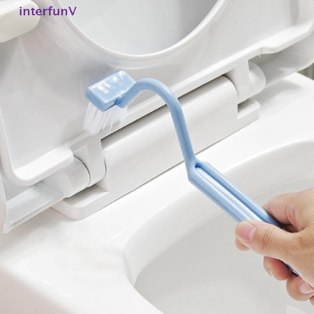 [InterfunV] Bàn Chải Chà Góc toilet Tay Cầm Dài Hình Chữ V [Mới]