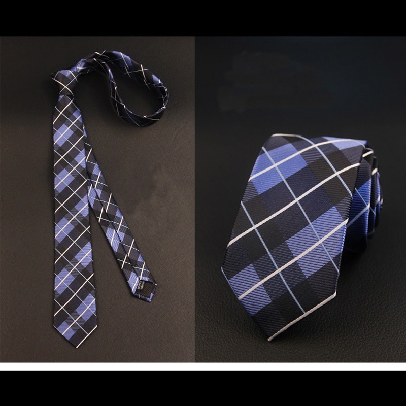 Cà Vạt Lụa Ôm Dáng Họa Tiết Kẻ Sọc / Chấm Bi 6CM Phong Cách Doanh Nhân Cho Chú Rể