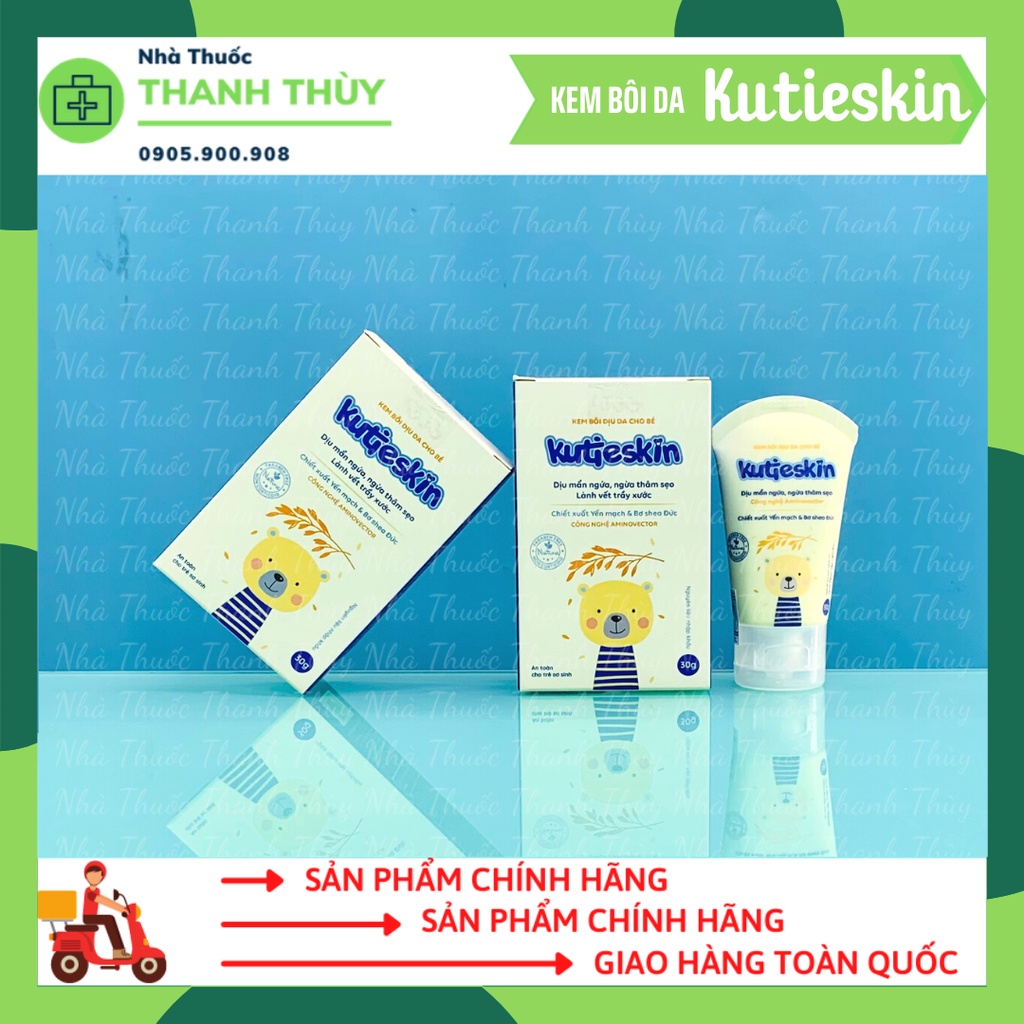 [TẶNG TUÝP 5G] Kem Kutieskin [ Tuýp 30G] Bôi Dịu Da, Mẩn Ngứa  Giành Cho Da Bé Bị Muỗi Đốt Côn Trùng Cắn