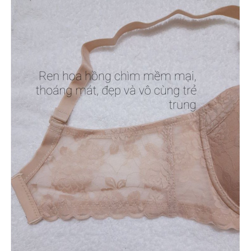 Áo lót ren bigsize bản to nâng ngực, chống tràn Thái Lan Sisterhood 2417