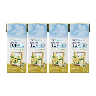 [1/2023] Sữa TH True Milk công thức TOPKID Organic hộp 180ml lốc 4 hộp lẻ