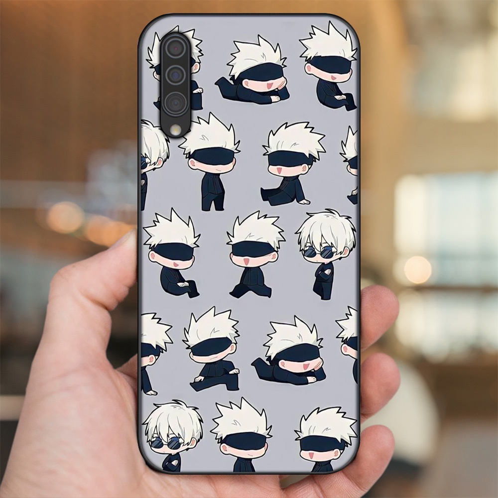 Ốp lưng Samsung A30S, A50, A50S, A70, A70S viền đen in hình Satoru Jujutsu Kaisen