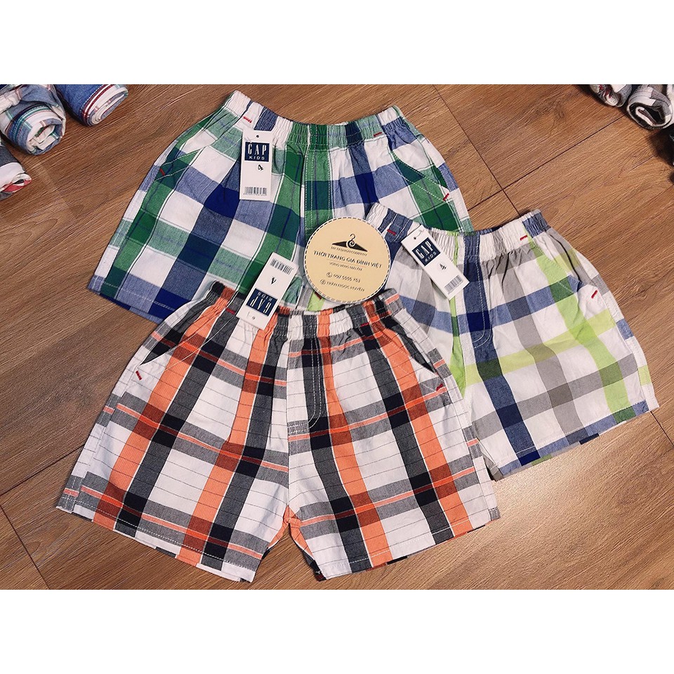 Quần Đùi Bé Trai Caro 11 - 25 Kg ( Full Size, Free Ship ) chỉ 45k mặc nhà đi chơi du lich từ size nhỏ đến size đại
