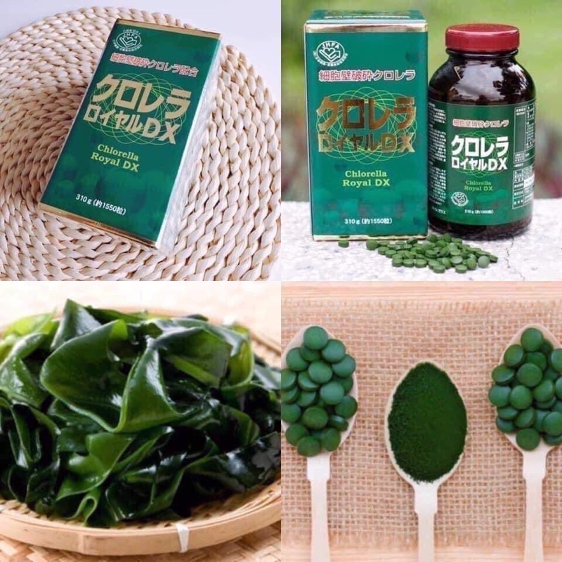 Tảo lục hoàng gia Chlorella Royal DX tăng cường sức đề kháng 1550 viên Nhật Bản