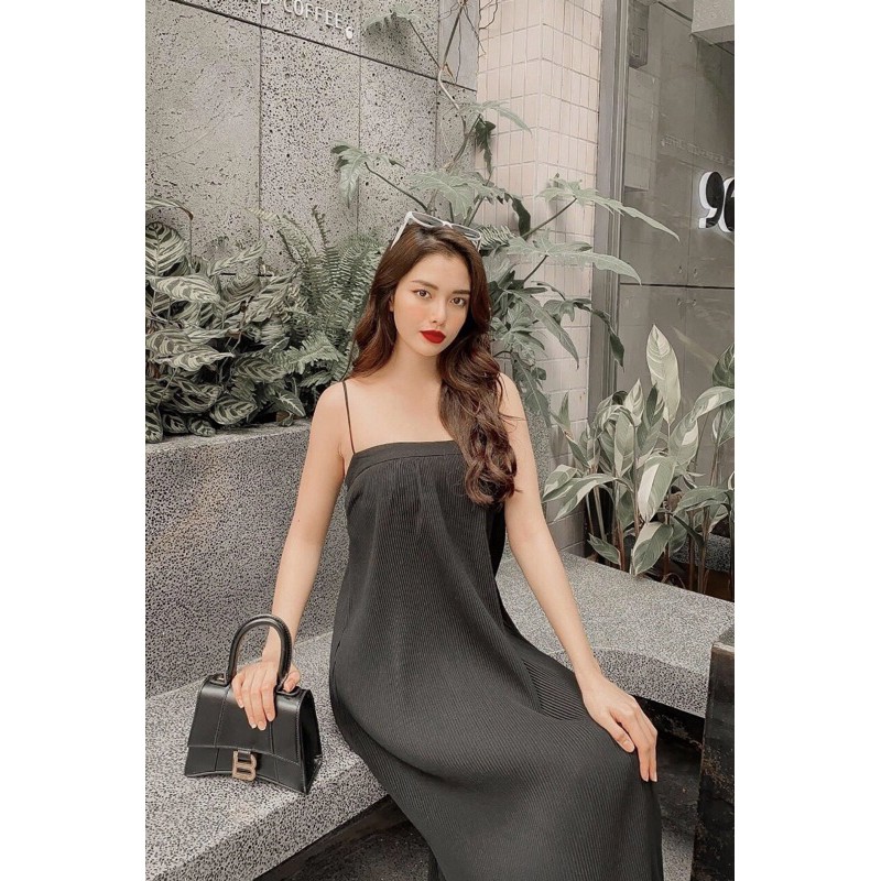 Đầm Maxi Xếp Ly cột nơ lưng có mút ngực giống hình 99% | BigBuy360 - bigbuy360.vn