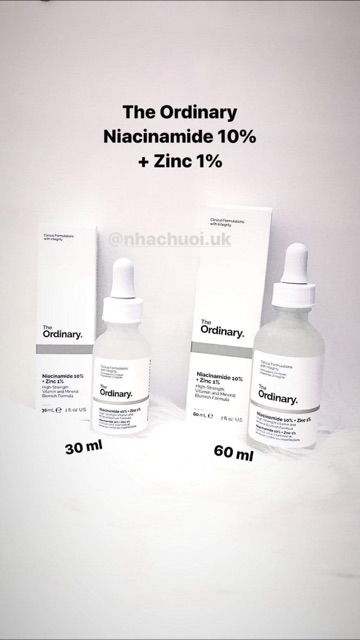 Serum The Ordinary Niacinamide 10% + Zinc 1% 30ml 60ml | BigBuy360 - bigbuy360.vn