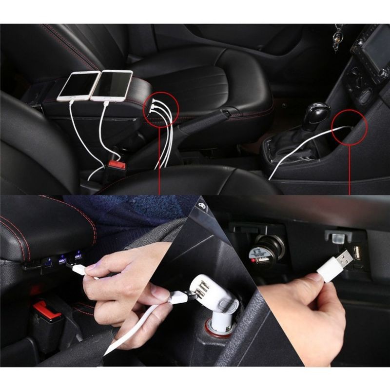Hộp tỳ ô tô hàng cao cấp xe Suzuki Swift tích hợp 7 cổng USB
