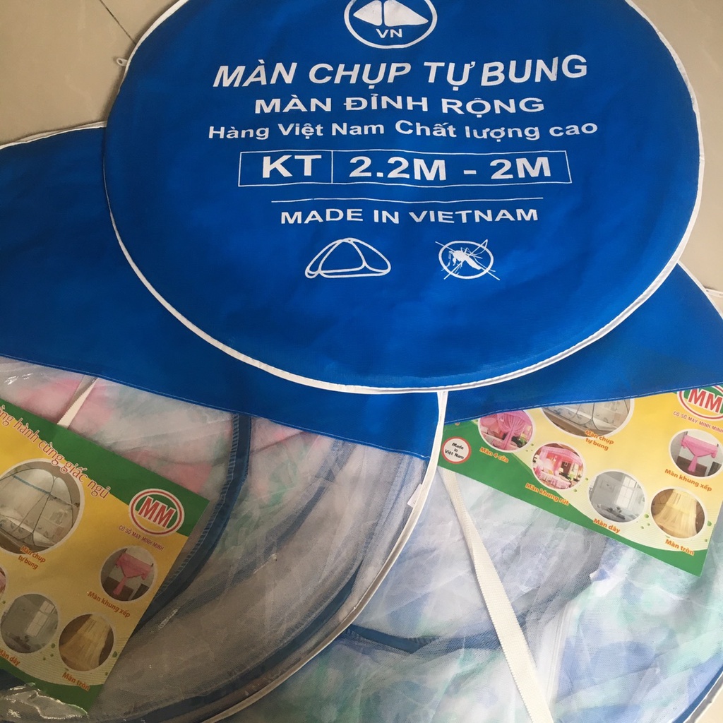 Mùng Chụp Tự Bung Đỉnh Rộng Hàng Việt Nam Chất lượng cao ( GIAO MÀU NGẪU NHIÊN)