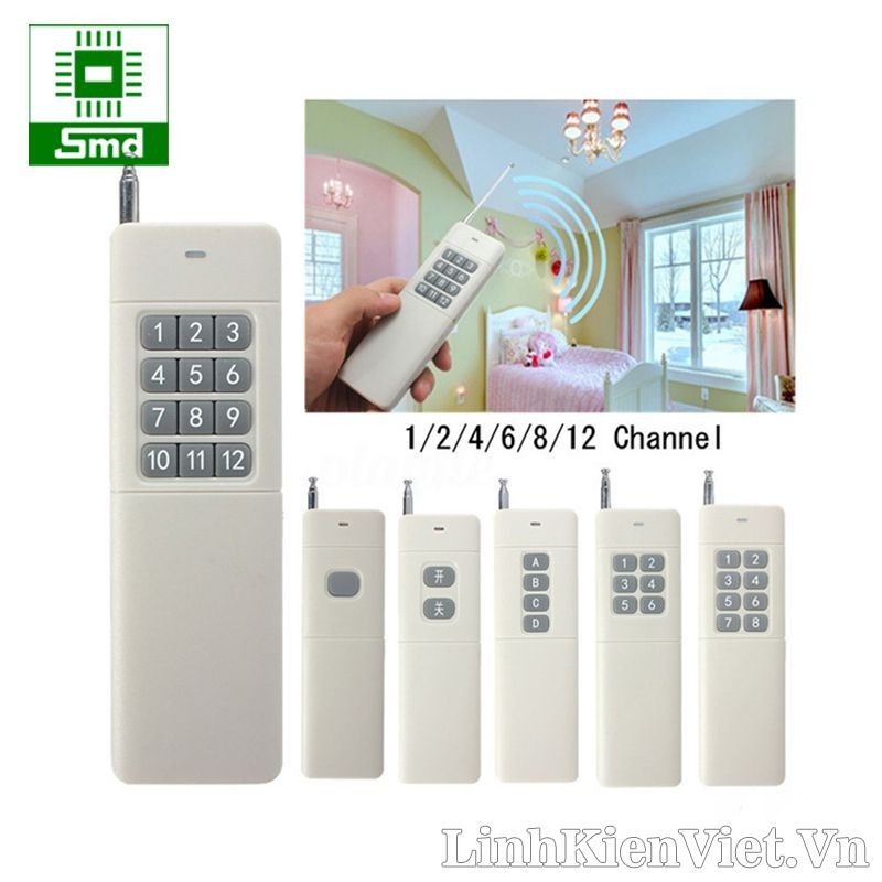 Tay phát 8 nút nhấn RF315 khoảng cách 3000m
