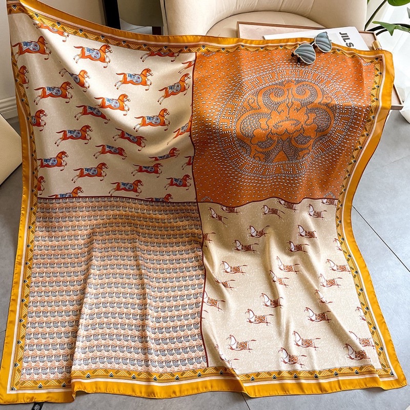 Khăn choàng cổ đa năng che nắng thanh lịch cao cấp size 108x108cm