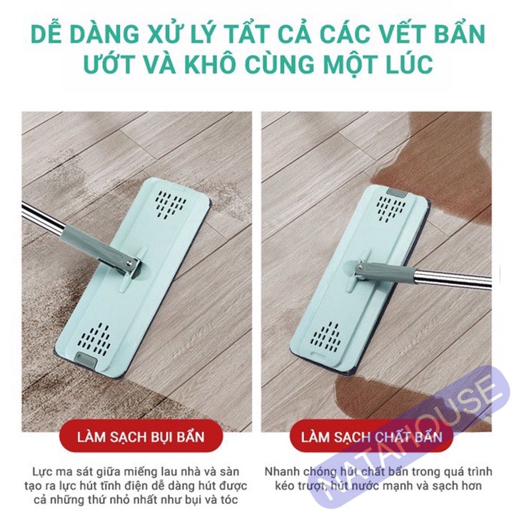 Cây Lau Nhà Thông Minh Tự Vắt, Bộ Lau Nhà thiết kế mới NATAHOUSE