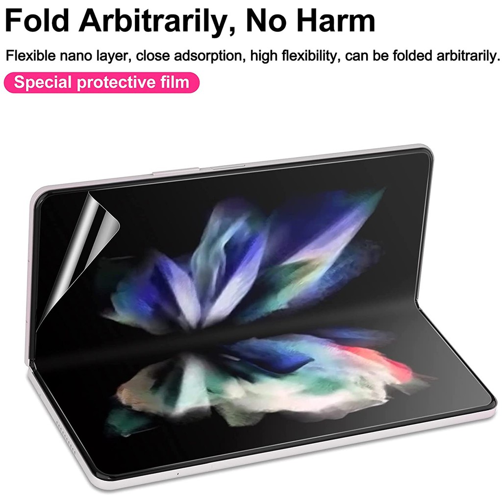Tấm bảo vệ màn hình 5 trong 1 Samsung Galaxy Z Fold3 5G Z Gấp 4 Gấp 3 Màn hình Hydrogel Film + Màn hình trong + Mặt sau + Mặt bên + Bảo vệ ống kính máy ảnh