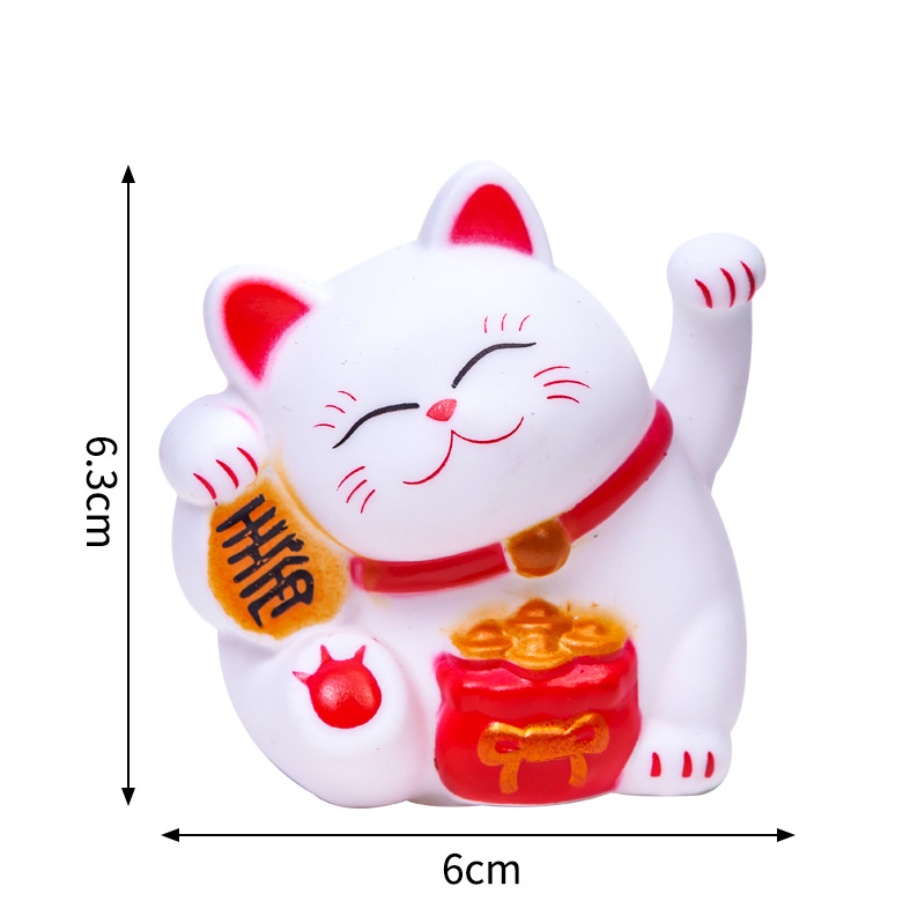 Mèo thần tài nhựa trang trí bánh kem, trang trí nhà cửa