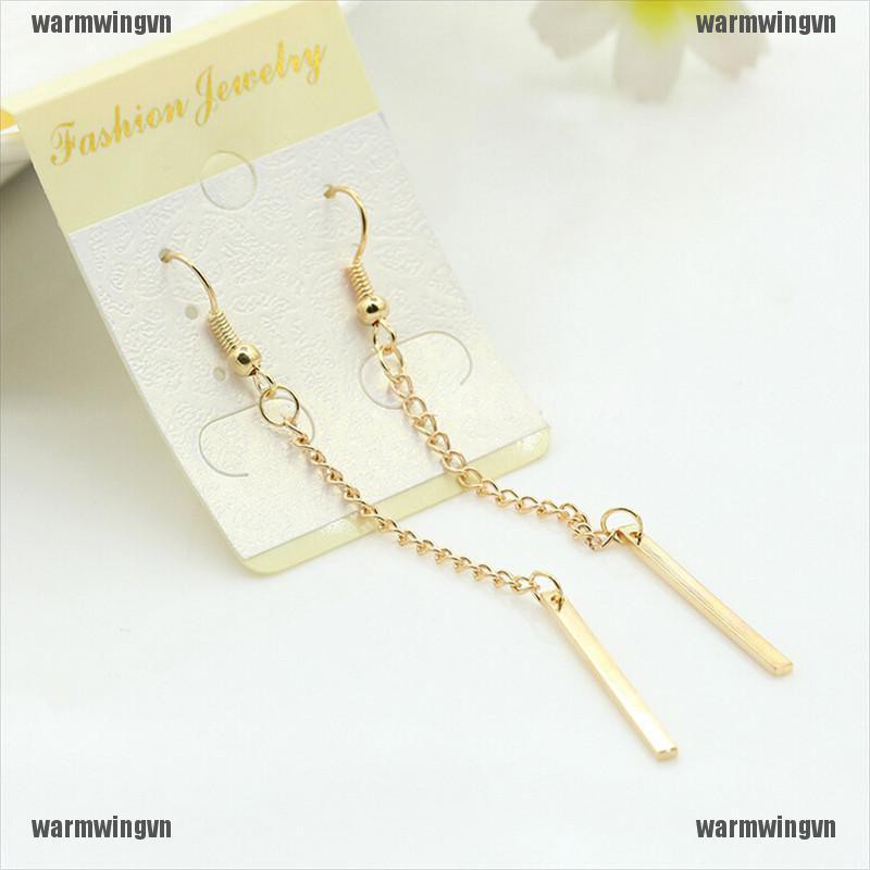 New Fashion Simple Jewelry Alloy Long Bars Drop Dangle Earring Gift for Women ingvn