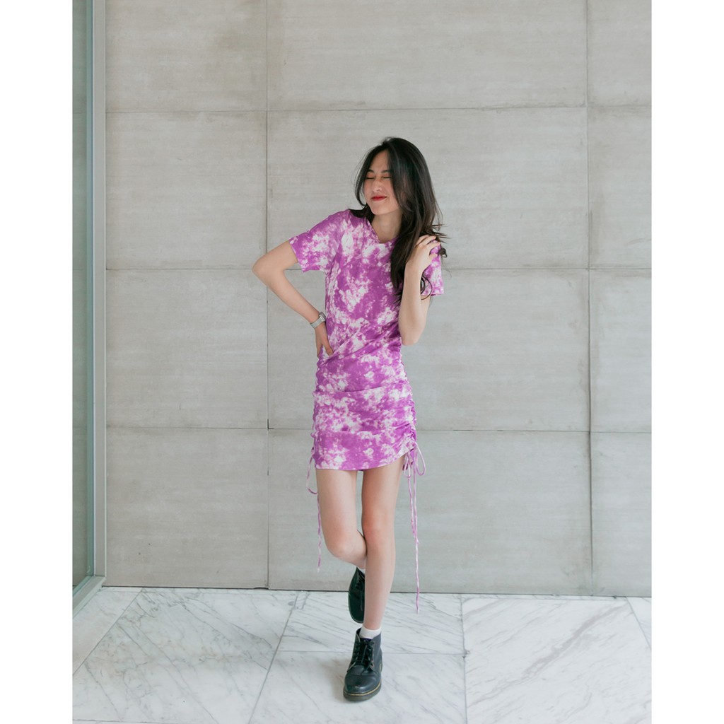 Đầm Thun Loang - Rút 2 Bên | BigBuy360 - bigbuy360.vn