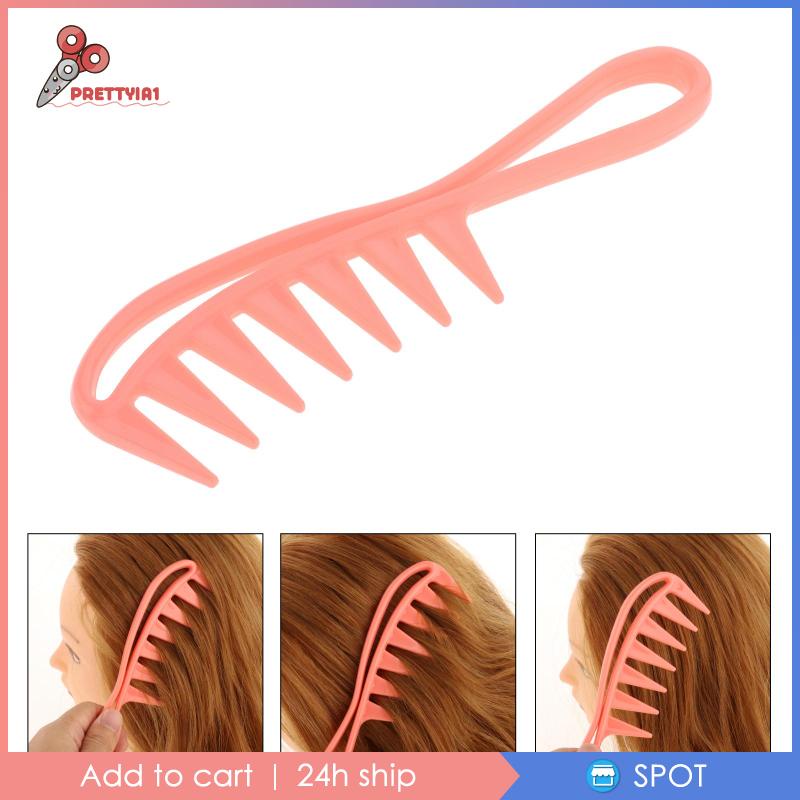 Lược Chải Tóc Răng Thưa Với Tay Cầm Màu Hồng Prettyia1 Cho Nữ