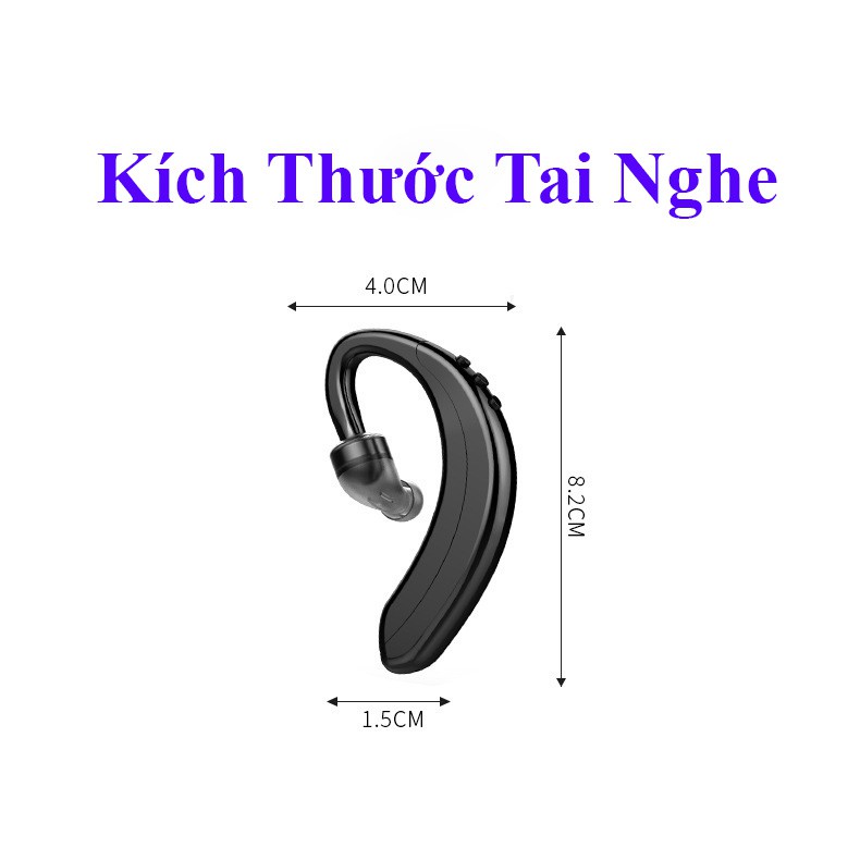 Tai Nghe Bluetooth S109 - Thiết kế thể thao, gọn nhẹ - Kiểu dáng móc vành tai - Có quà tặng