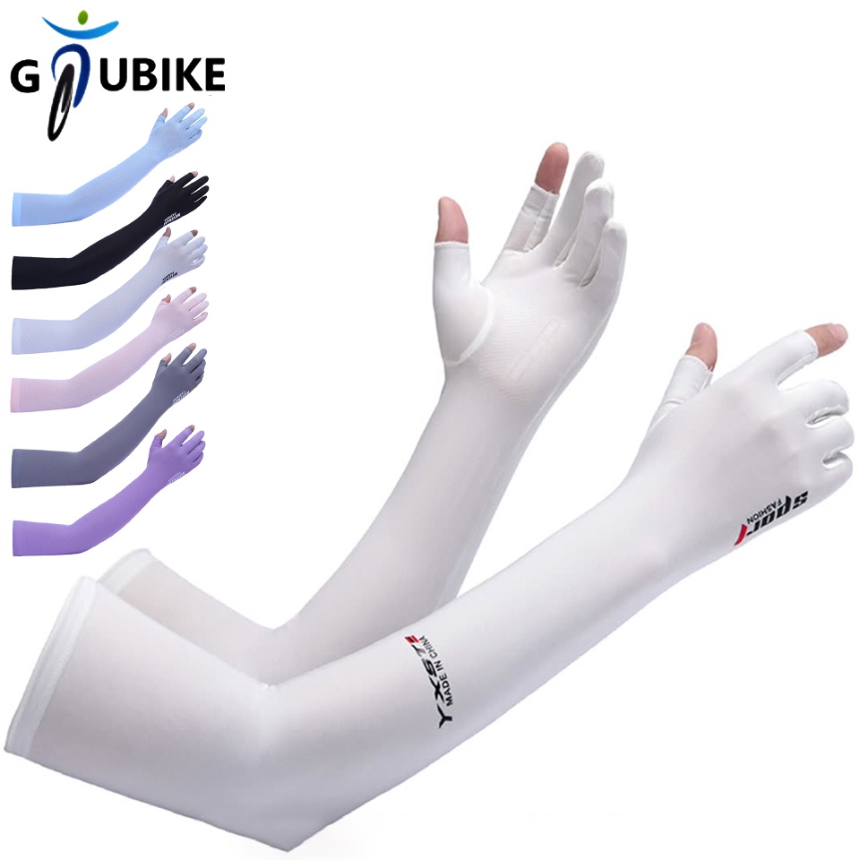 GTUBIKE 1 Cặp Gtubike Tay Áo Chống Nắng UV Bảo Vệ Cánh Tay Khi Chơi Thể Thao Ngoài Trời + 5 Ngón