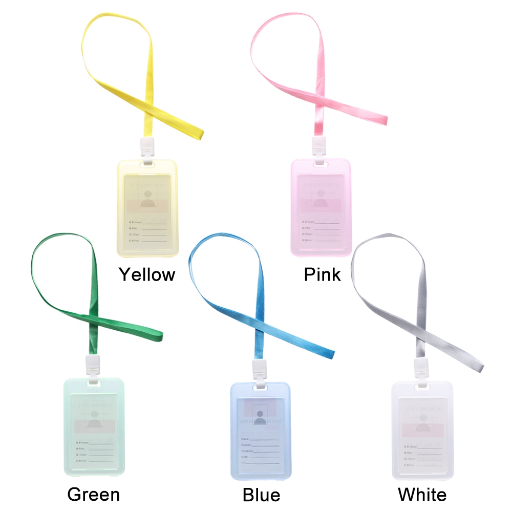 SOFTNESS Plastic Protector Cover Name Tags Student Card Cover Office Supplies ID Name Holder