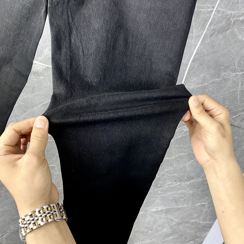 Quần Jean Amiri Nam Play Boy, Quần Bò Amiri Rách Vá Da Nhăn In Thỏ Quần Biker Cao Cấp Vải Bò Không Phai Màu