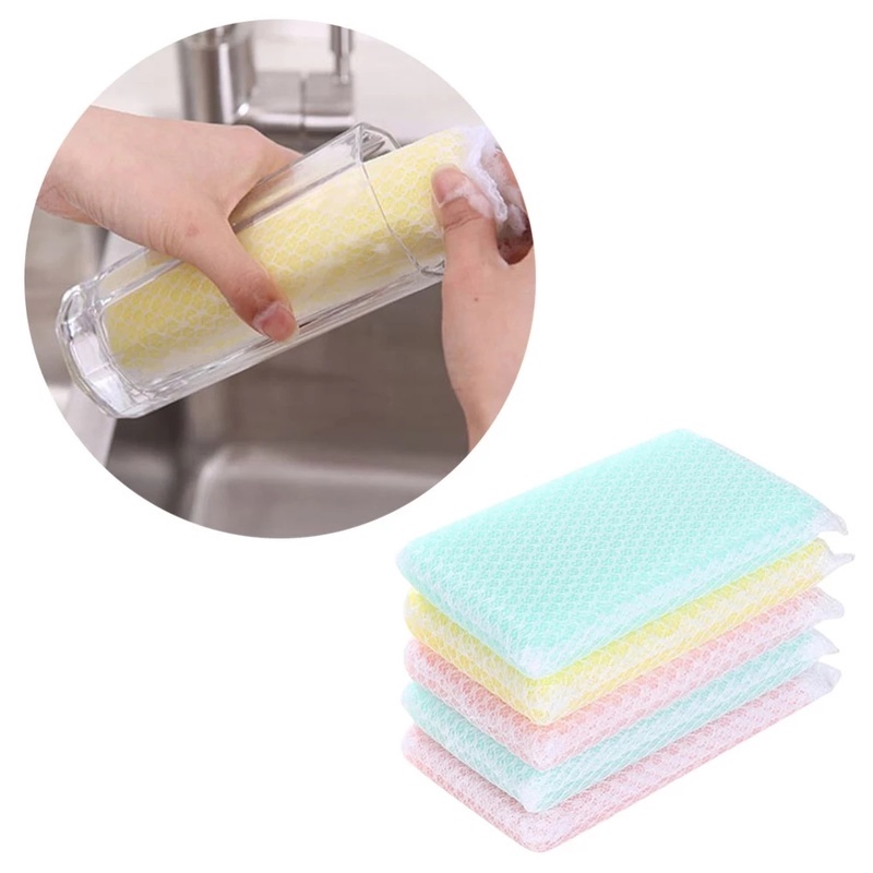 Set 5 Miếng Bọt Biển Rửa Chén Tiện Lợi