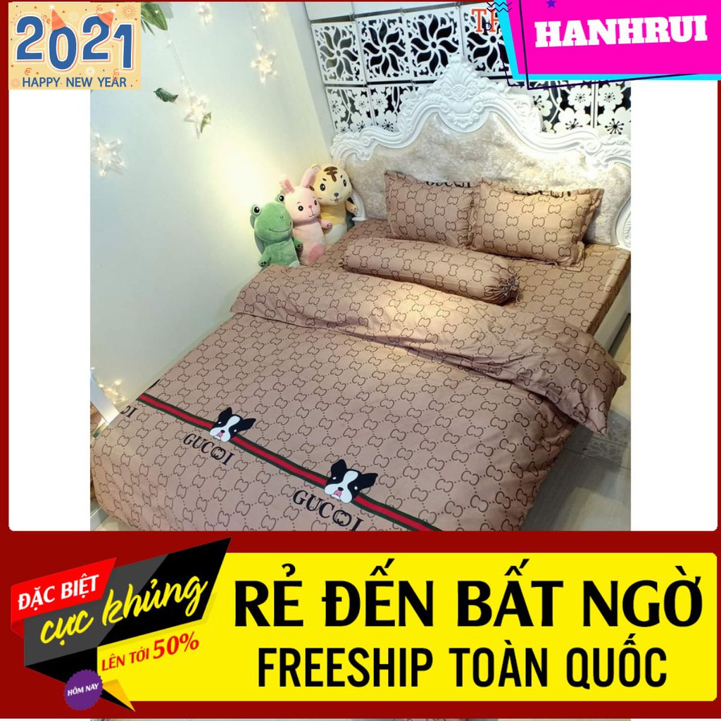 [Drap ga giường]Ga trải giường vải cotton poly mát rẻ nhất tp hcm-hanhrui G14