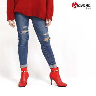 Boots mã 100319 màu Đỏ - Ảnh thật