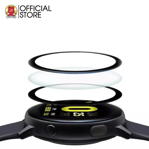 Miếng dán Kính Cường Lực Full Màn Đồng Hồ Samsung Galaxy Watch 4 Watch5 40mm 44mm Cạnh Cong 3D Chống Vỡ mép Handtown