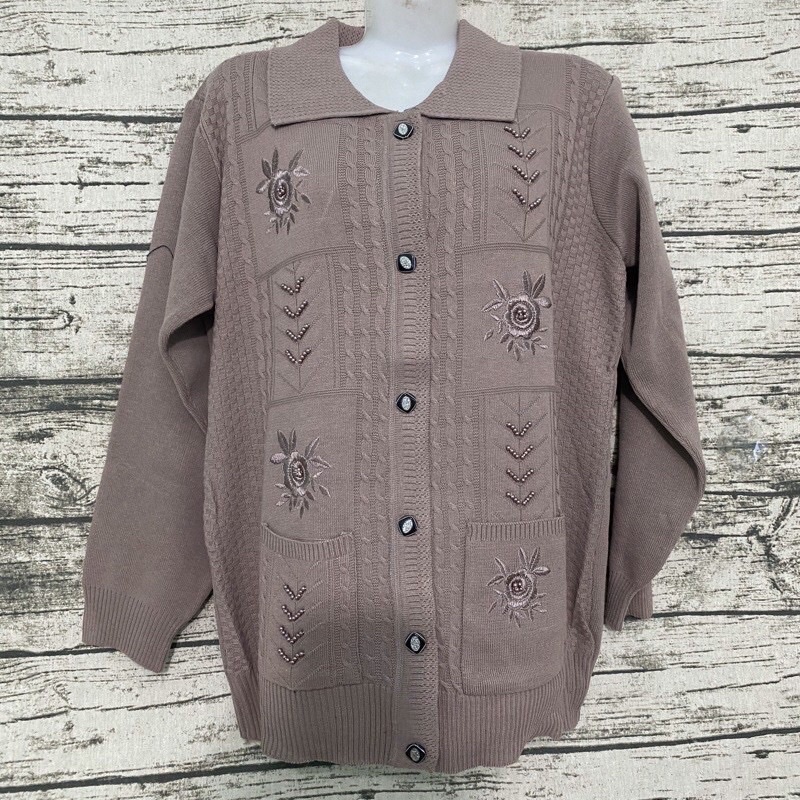 Áo Khoác Len Trung Niên Cho Mẹ Cho Bà Hàng Quảng Châu Cao Cấp Free Size 45-70kg