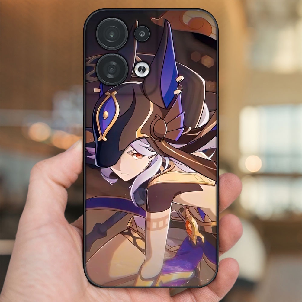 Ốp lưng Oppo Reno 8 5G viền đen in hình Cyno Genshin Impact