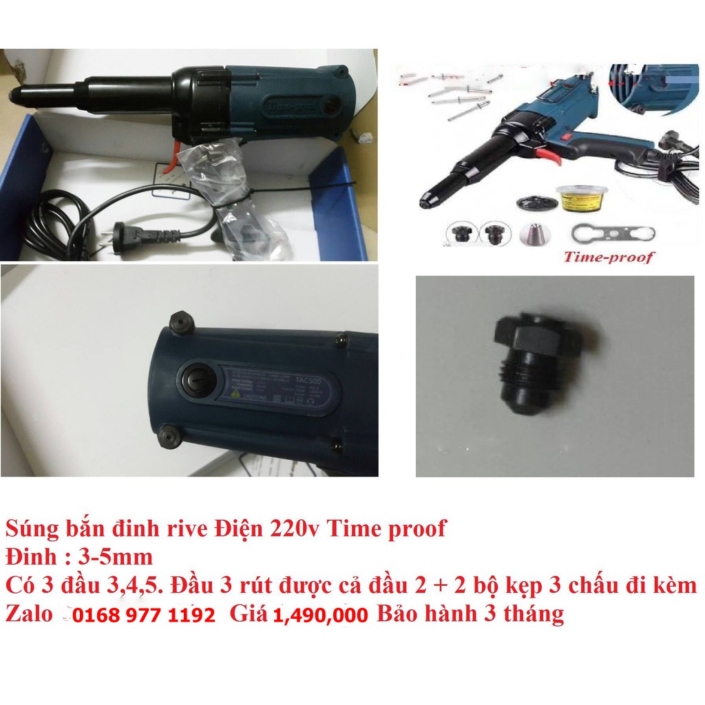 Súng Rút Đinh Bằng Điện 220V TimeProof TAC 500