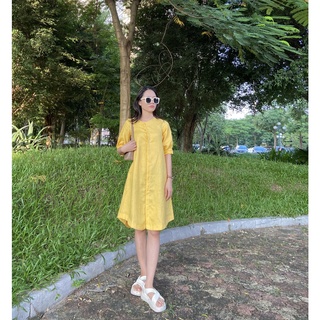 Váy suông linen, váy hàn quốc cao cấp, size m s