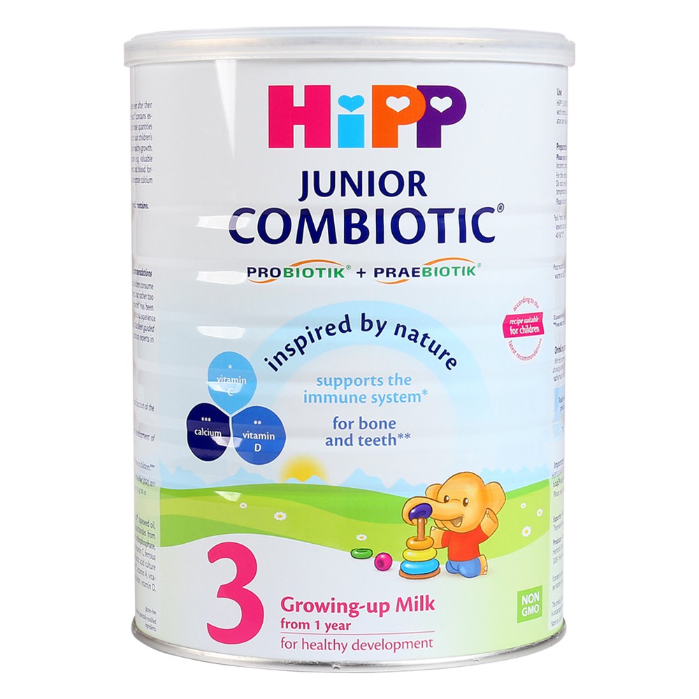 (nguyên nắp) Sữa bột siêu sạch HiPP 1,2,3,4 Combiotic Organic 800g