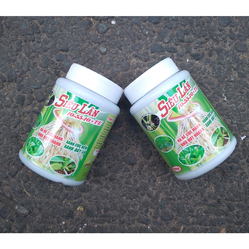 Phân bón siêu Lân 10-55-10 100g  cho hoa lan, cây kiểng, cây ăn trái, phong lanh hoa