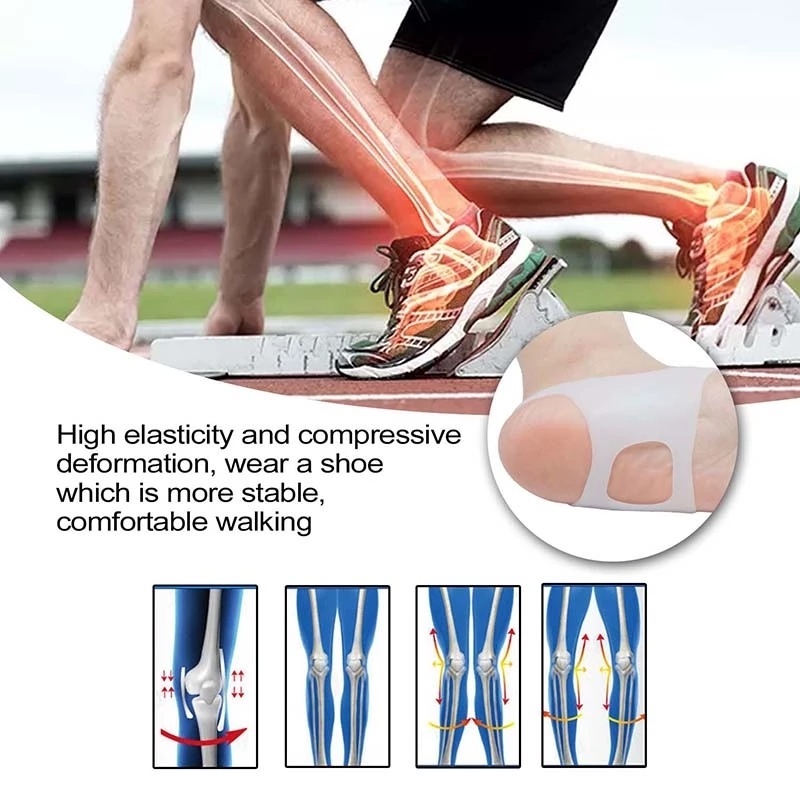 1 Cặp Đệm Silicone Lót Giày Hình Chữ O Chỉnh Hình Bàn Chân Giảm Đau Dành Cho Nam Và Nữ