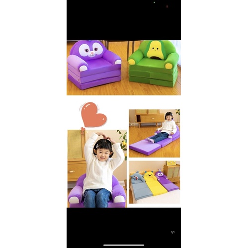 Ghế Sofa Giường - Ghế Lười Hình Bông Thú Đáng Yêu Cho Bé Ghế 3 Tầng 2 Trong 1 Vừa Nằm Vừa Ngồi Nhiều Hình Dễ Thương