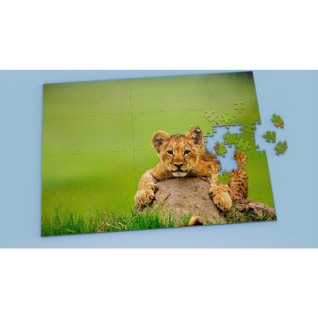 Tranh ghép hình LION - Mẫu 6 - Nhận in theo yêu cầu