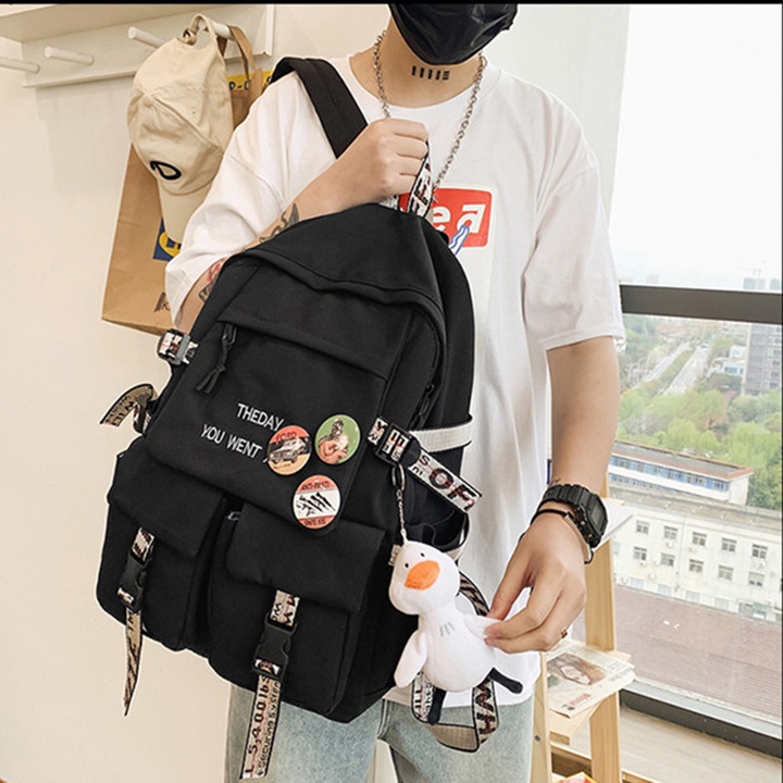 Balo học sinh cấp 2, cấp 3 thời trang cho nam &amp; nữ chống nước size 42cm ( không kèm phụ kiện ) BALO-571