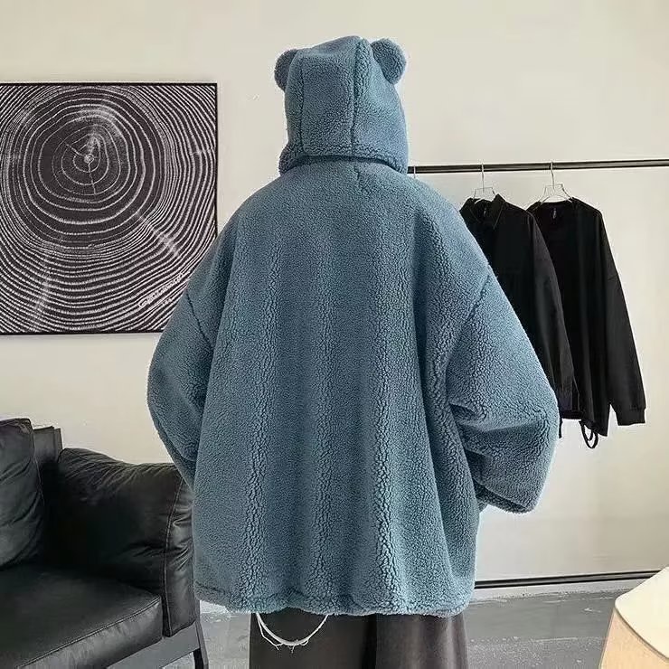 Áo Khoác Có Mũ Trùm Đầu Phong Cách Thời Trang Hàn Quốc Cho Cặp Đôi