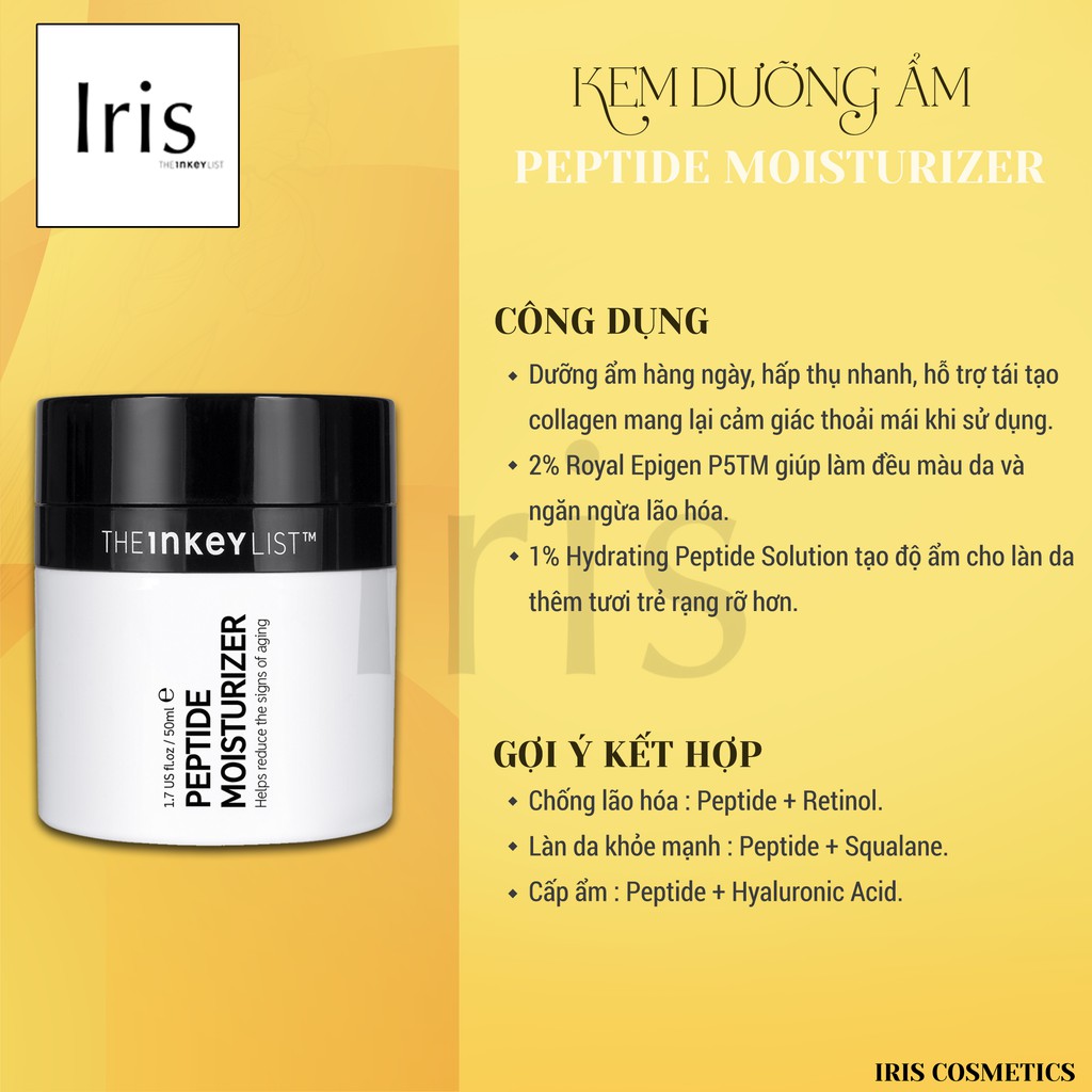 (BILL CANADA) Kem dưỡng ẩm Peptide moisturizer The INKEY List