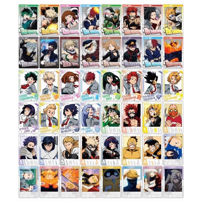 (SẴN/LẺ) Thẻ snapmide My Hero Academia MHA/Học viện siêu anh hùng (2-3A-3B)