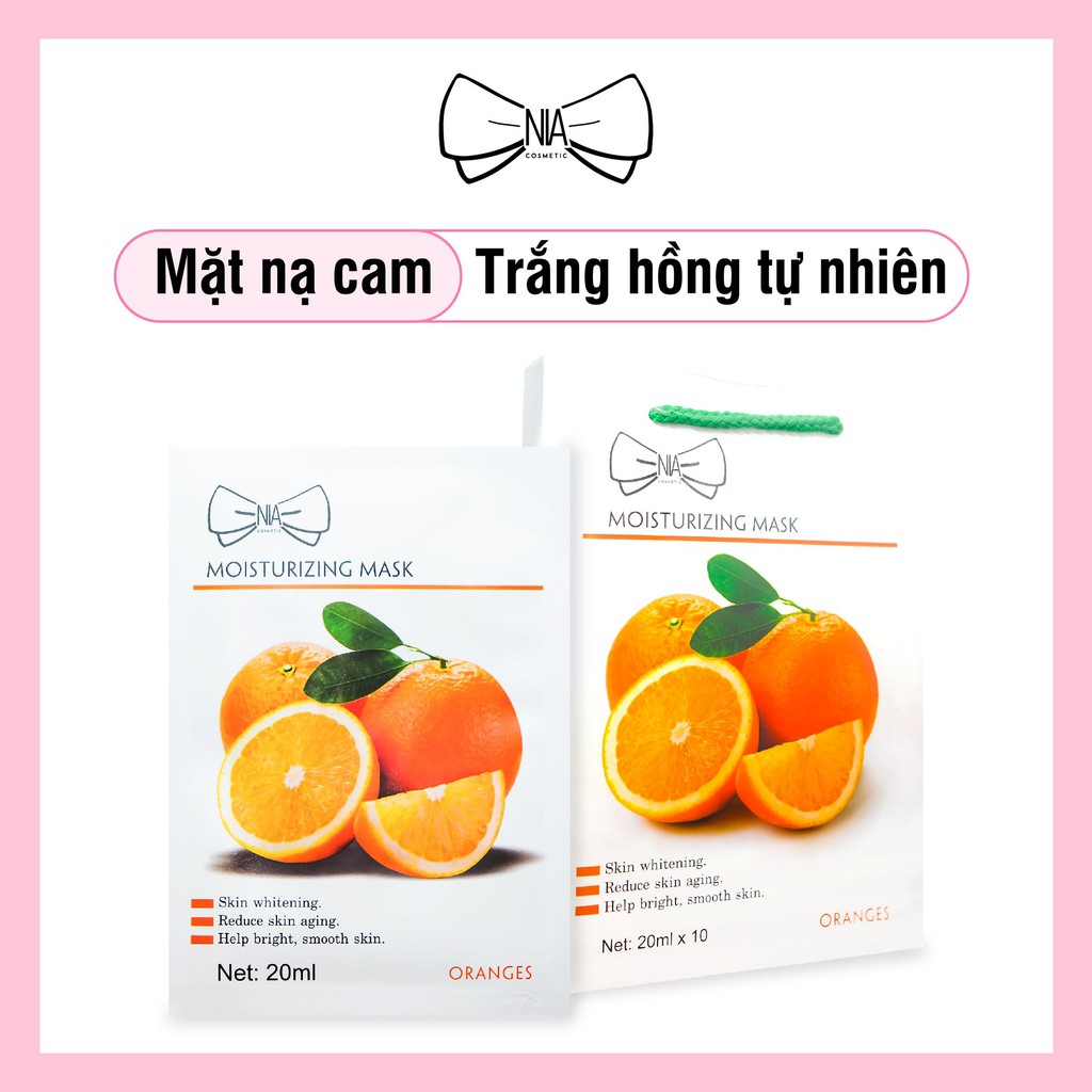 Mặt Nạ Cam Dưỡng Da Từ Thiên Nhiên (Dòng nhiều dưỡng chất) - NIA Cosmetic 20ml - TẶNG BĂNG ĐÔ HÀN QUỐC