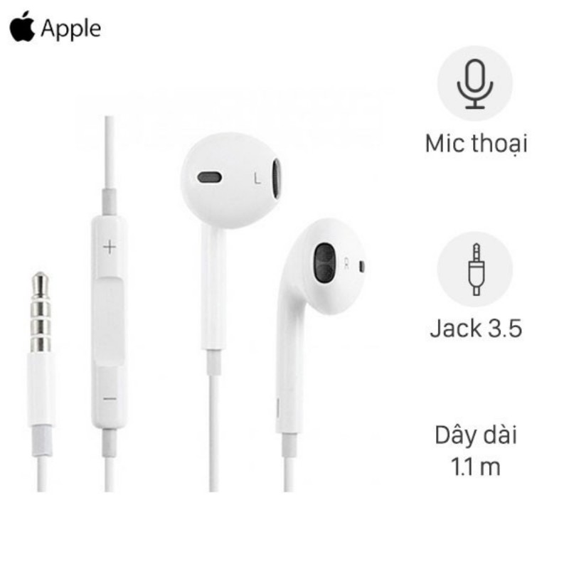 [ XẢ HÀNG SALE 50%] Tai nghe iPhone 6 EarPods with 3.5 mm Headphone  - Bảo hành 18 tháng