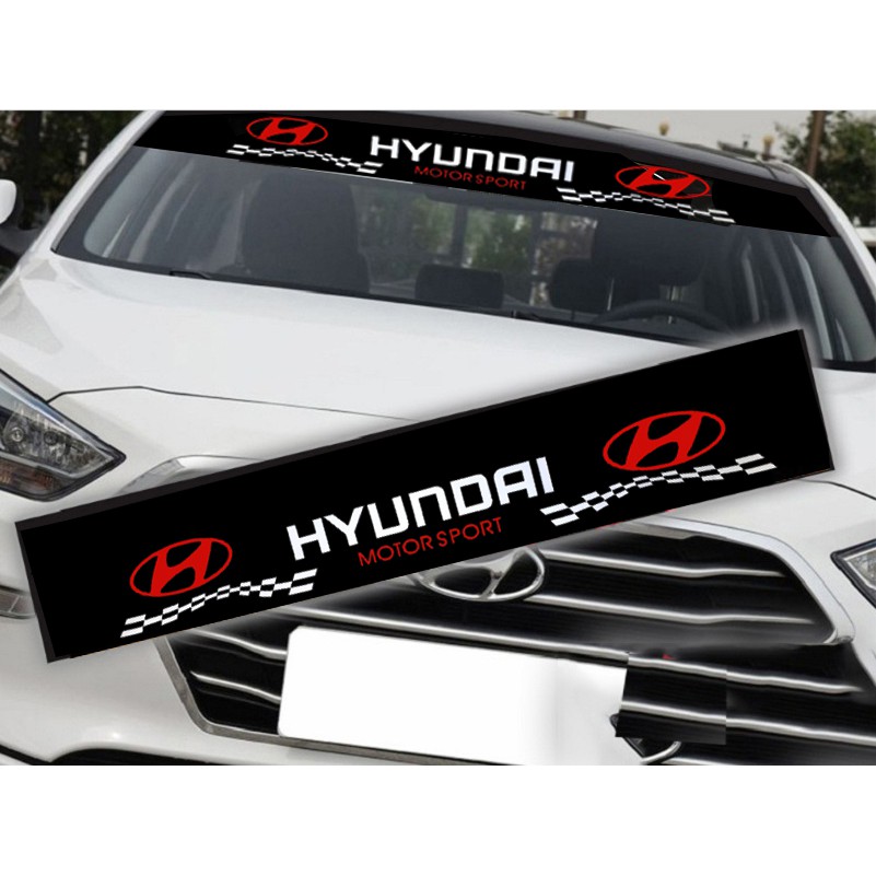 Tem decal dán kính lái ô tô hyundai 4