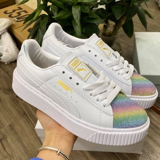 Giày 𝗣𝘂𝗺𝗮 mũi nhũ bảy màu hàng cao cấp, Giày sneaker nữ 𝗣𝘂𝗺𝗮 mũi 7 màu NEW 2020