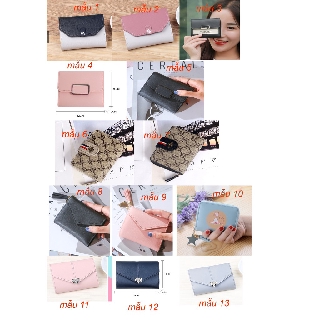 Ví nữ mini cao cấp cầm tay đẹp nhỏ gọn bỏ túi đựng tiền ví nữ ngắn kiểu Hàn Quốc