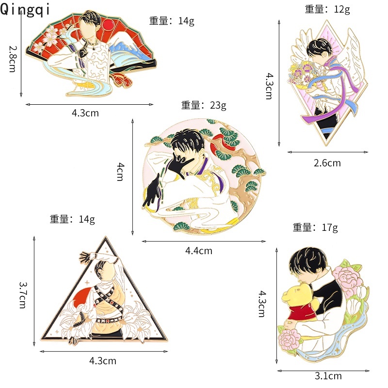 Huy hiệu cài áo Miss Zoe hình nhân vật hoạt hình Nhật Bản harajuku sáng tạo làm quà tặng cho bạn bè