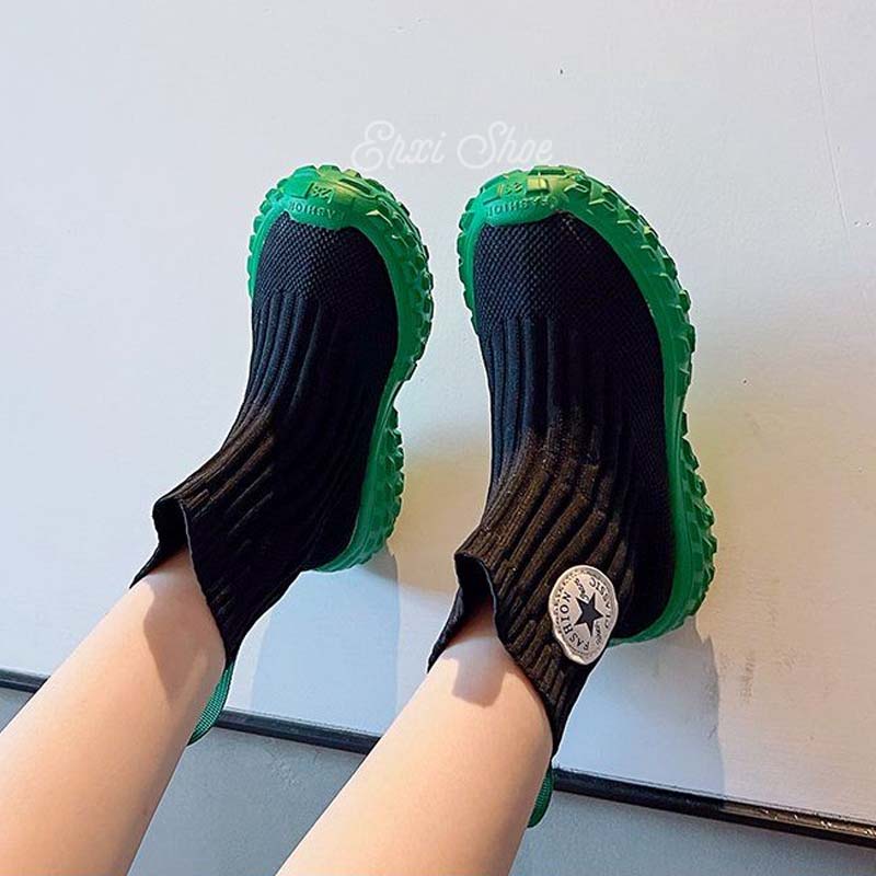 Oeteo Giày Bốt Vải Dệt Cổ Thấp Thời Trang Cho Bé